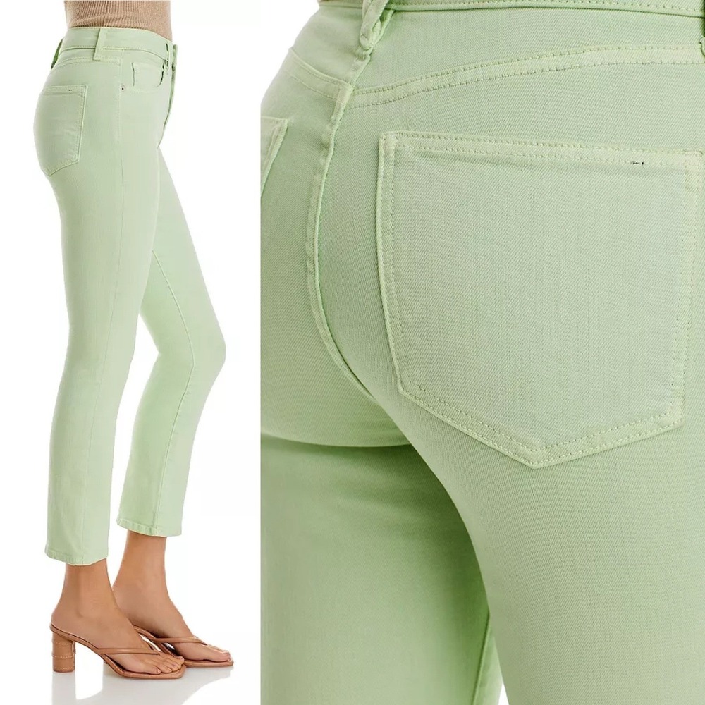 Veronica Beard Carly‎ Kick Flare Jean 26 Pistachio Green Stretch High Rise Chic - Picture 4 of 16